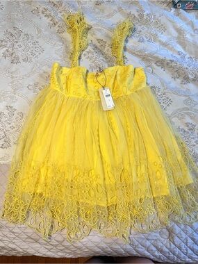 Anthropologie Letmebe yellow sundress